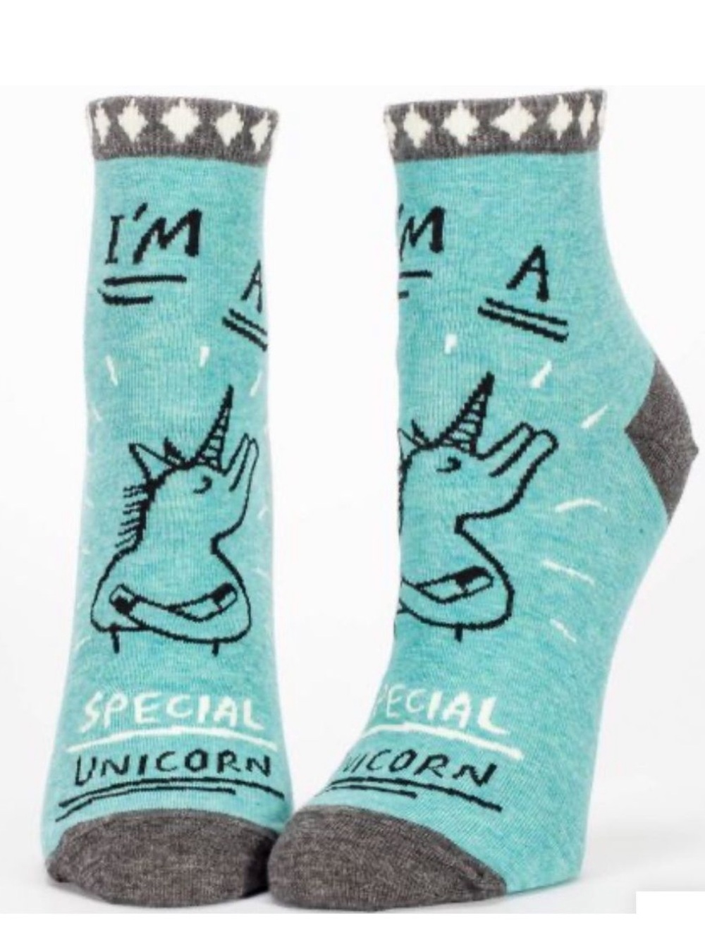 Blue Q Socks I'm a Special Unicorn